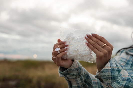 Heart shape glue rings (pack of 100 pieces)
